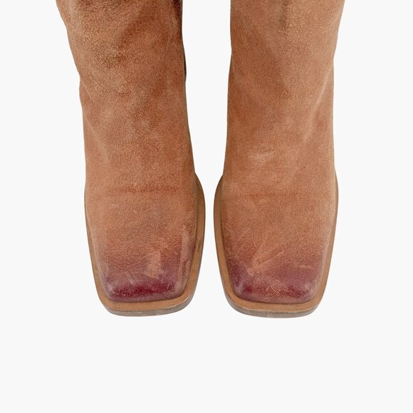 Chanel Paris Dallas Short Boots Size 39 US 8-8.5 Brown Suede Leather Western - Picture 4 of 16